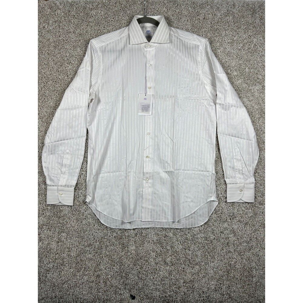 SantangeloNAPOLI  Sz 16 Spread Collar Shirt CUCITA A MANO - GRAIL